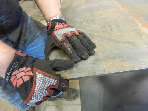 4022 Chrome Series Cut & Puncture Resistant Mechanics Glove action 2 small