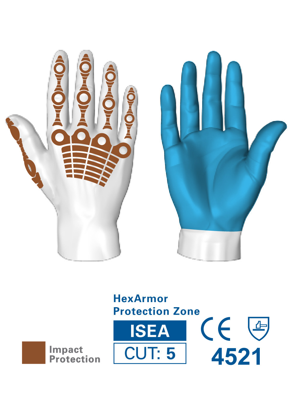 4026 Chrome Impact Hi-Vis Cut Resistant Glove 2