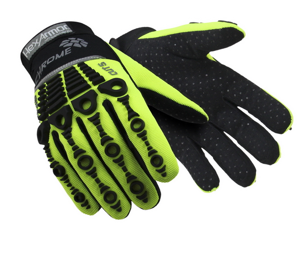 4026 Chrome Impact Hi-Vis Cut Resistant Glove small