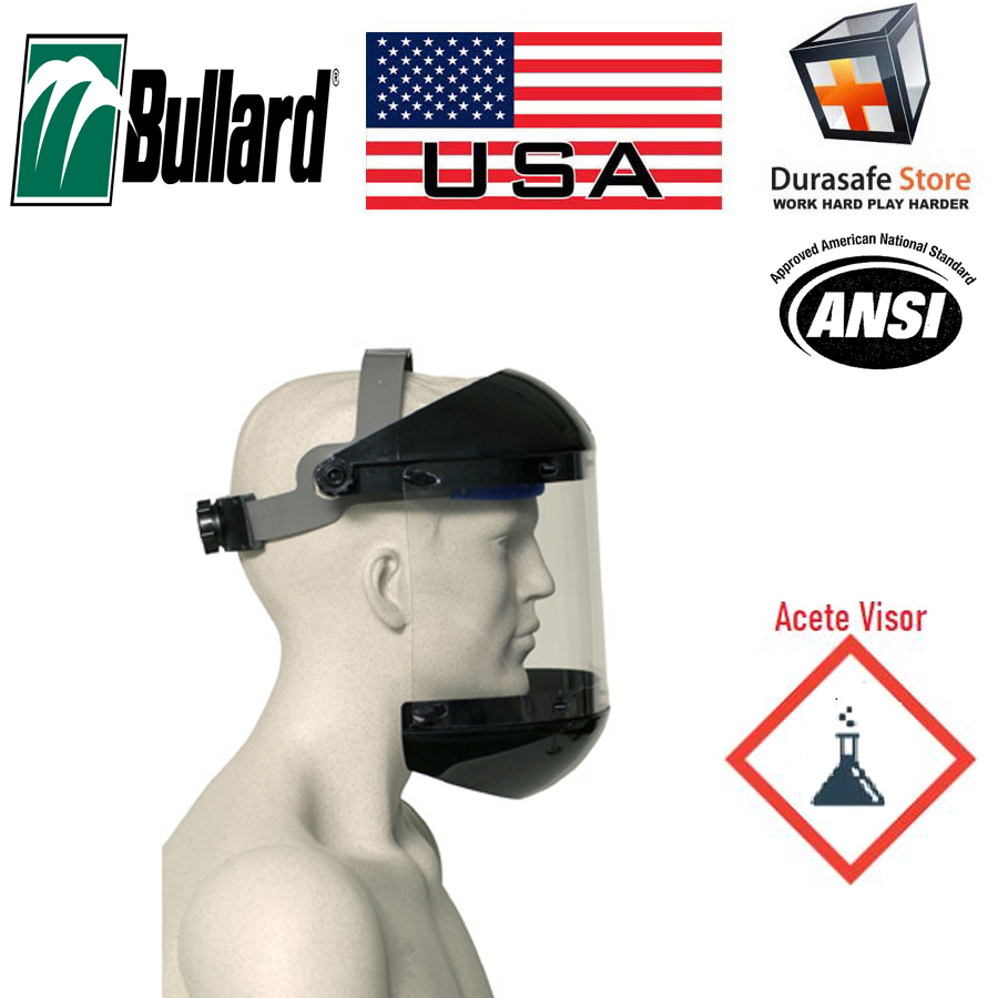 Bullard SENTINEL 2 Faceshield Ratchet Headgear Chin c/w 840MX2 Clear ...