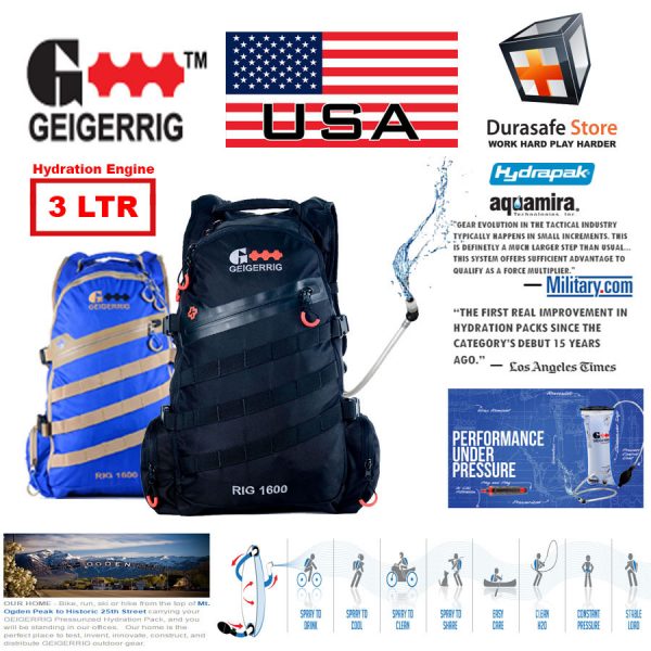 GEIGERRIG Rig 1600M 3 Liter Hydration Backpack Durasafe Shop