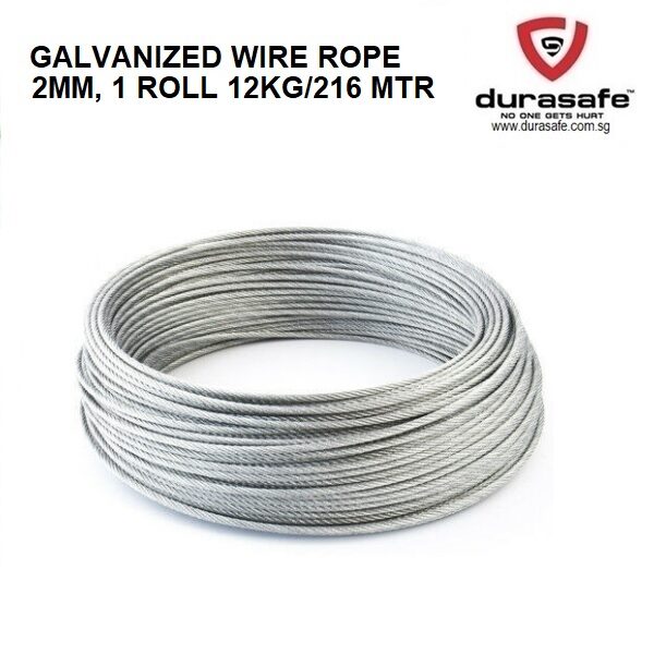 2mm Line Rope Galvanized Wire Rope 2mm - Durasafe Shop