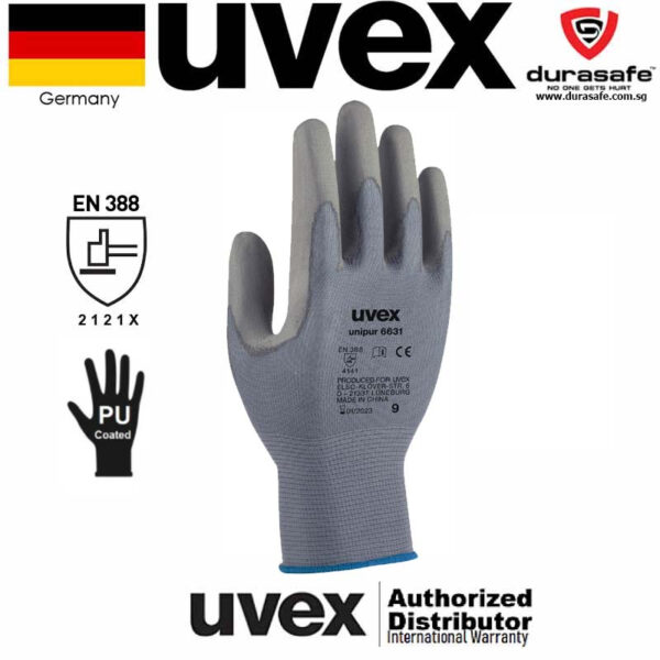 Feinfühlige Montagehandschuhe Uvex Unipur 6639 Arbeitshandschuhe