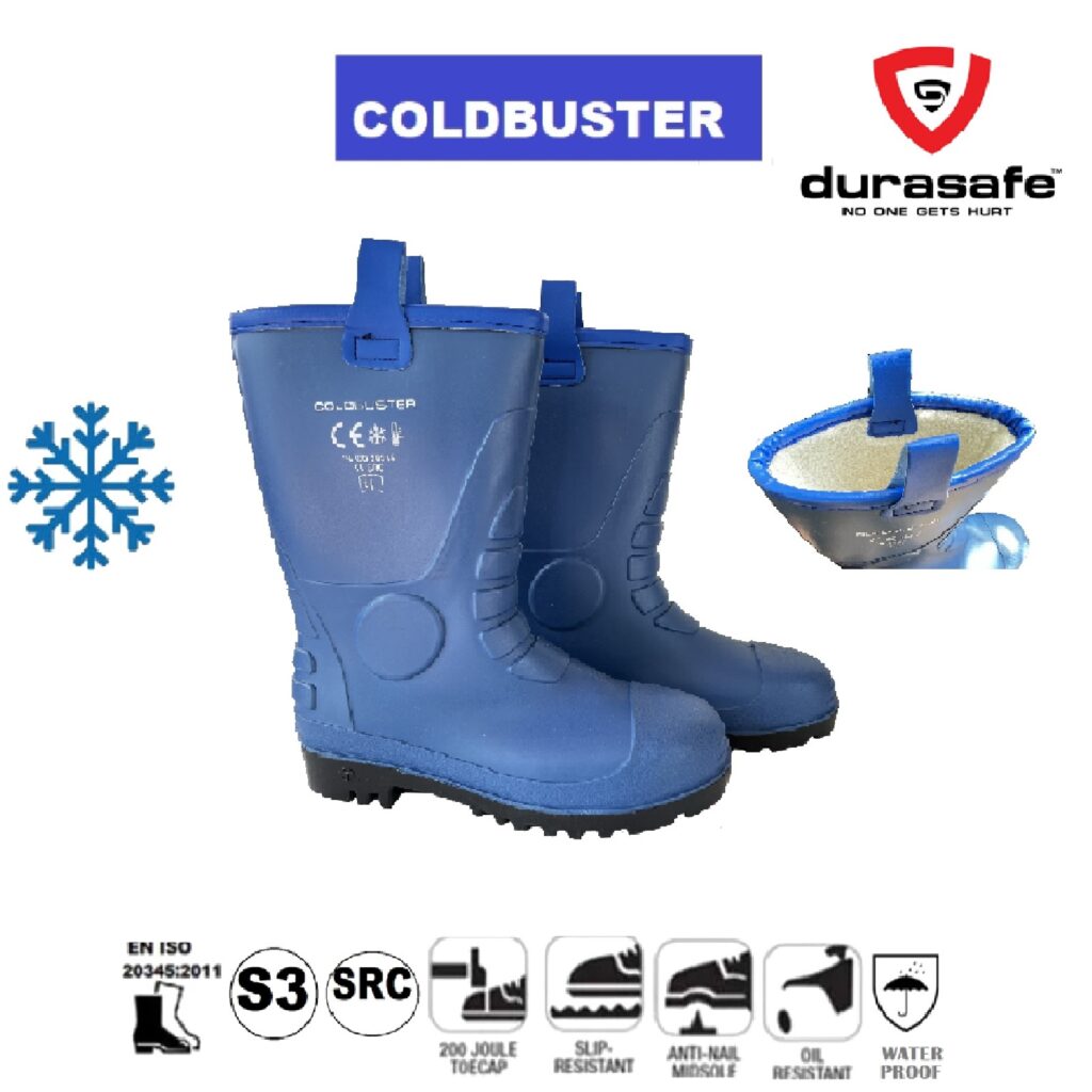 COLDBUSTER Safety PVC Winter Boot with Fleece Lining Blue Size 41 – 46 ...